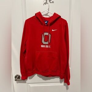 Nike The Ohio State University Hoodie -‎ Red w/ Logo - Size Large
